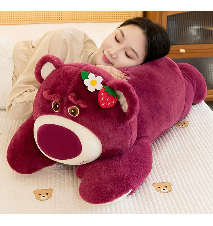 50/60/80CM Big Size Disney Lotso Kawaii Anime Plush Stuffed Doll Cartoon Room Decoration Plush Pillow Children's Holiday Gifts