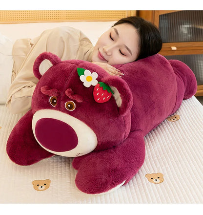 50/60/80CM Big Size Disney Lotso Kawaii Anime Plush Stuffed Doll Cartoon Room Decoration Plush Pillow Children's Holiday Gifts