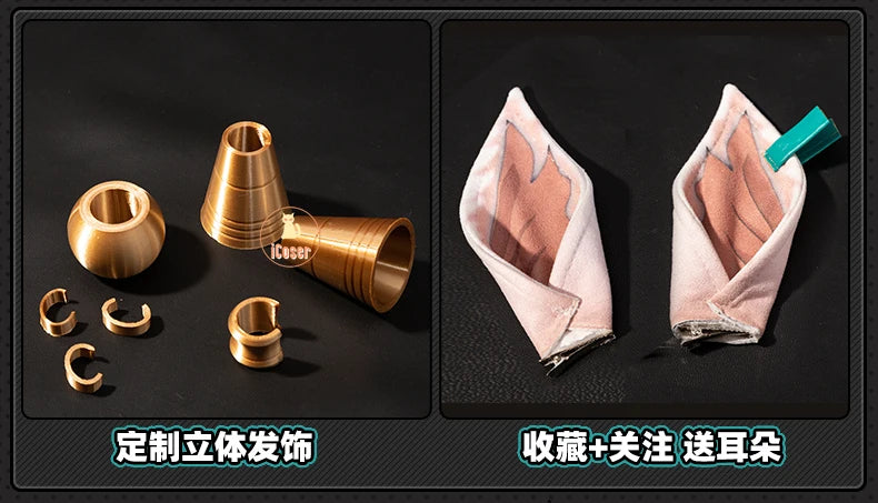 Zenless Zone Zero Lucia Cosplay Costume Wig Uniform Horns Headwear Tail Spook Shack Halloween Party for Women Girls Role Play