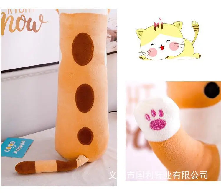 New Long Cat Plush Pillow Wings Colorful Sofa Pillow Bed Pillow Doll Plush Toy Doll Children's Birthday Christmas Gift