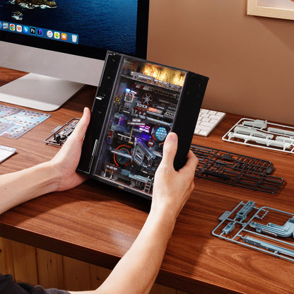 Robotime Rokr The Last City Parallel World Building Toy Set Futuristic Marble Run Automatic 3D Gaming Decoration for Men Women