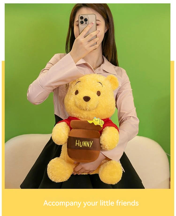 35-55cm Anime Honey Jar Winnie The Pooh Soft Plush Toys Pooh Bear Stuffed Animal Dolls Children Kids Kawaii Birthday Gift
