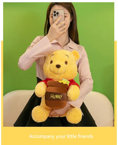 35-55cm Anime Honey Jar Winnie The Pooh Soft Plush Toys Pooh Bear Stuffed Animal Dolls Children Kids Kawaii Birthday Gift