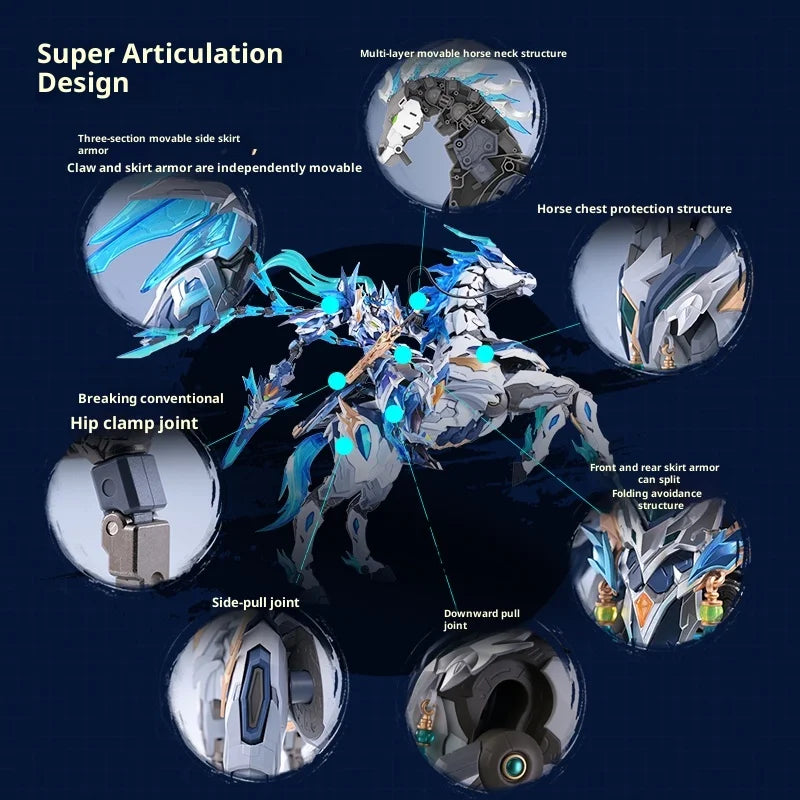 1/100 Motor Nuclear MNP-XH05A Zhao Yun Alloy Skeleton Super Mobile Guochuang Assembled Mech Model with Mount Room