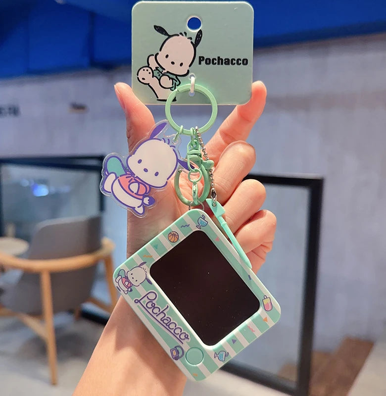 Genuine Sanrio Hello Kitty Kuromi Melody Pachacoo Cinnamoroll Hangyodon Gudetama Writ Boar Graffiti Toy Keychain Birthday Gift