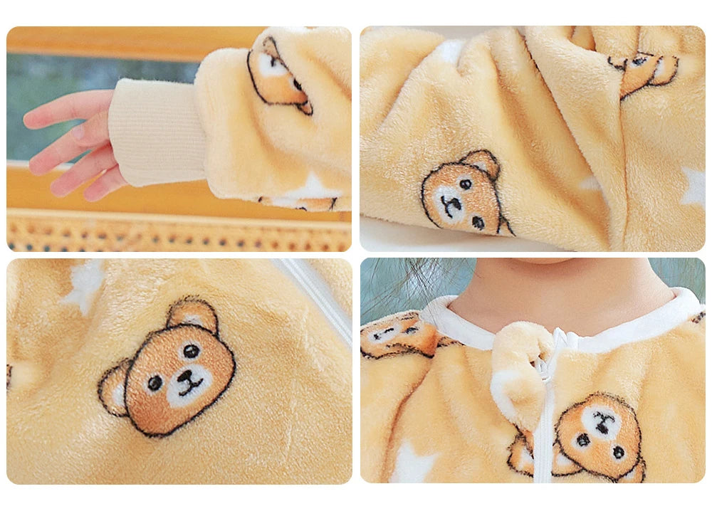 Baby Pajamas Newborn Boy Girl 6 to 9 12 18 24 Months Winter Pijamas One Pieced Warm Infantil Pijama Toddler Kids Blanket Sleeper