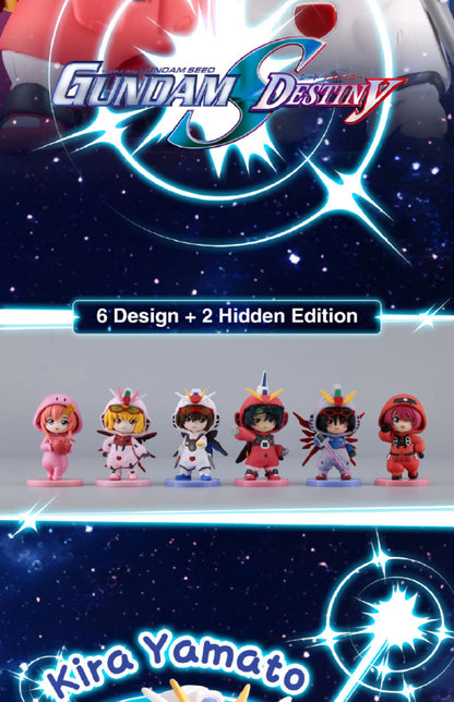 Original Bandai Pajamars Series Mobile Suit Gundam Seed Destiny Blind Box Athrun Zala Toy Cagalli Yula Athha Mystery Box Model