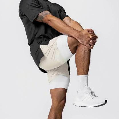 One Piece Luffy Anime Mens Gym Shorts Summer Y2k Streetwear Fitness Sports Pants Breathable Mesh Double-layer Shorts Sportswear