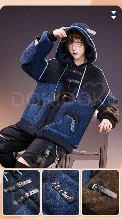 Naib Subedar Eli Clark Cosplay Costume Game Identity V DokiDoki-SR Men Daily Plush Warm Coat Naib Subedar Halloween Cosplay