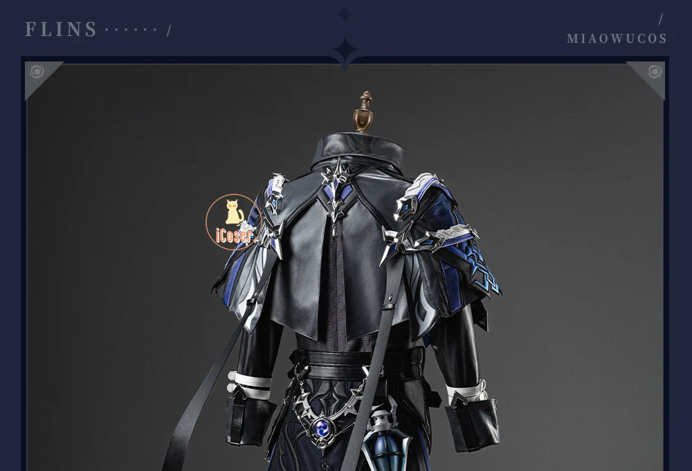 Genshin Impact Kyryll Chudomirovich Flins Cosplay Costume Wig Uniform Game Cos Outfit Halloween Party for Women Men Carnival Set