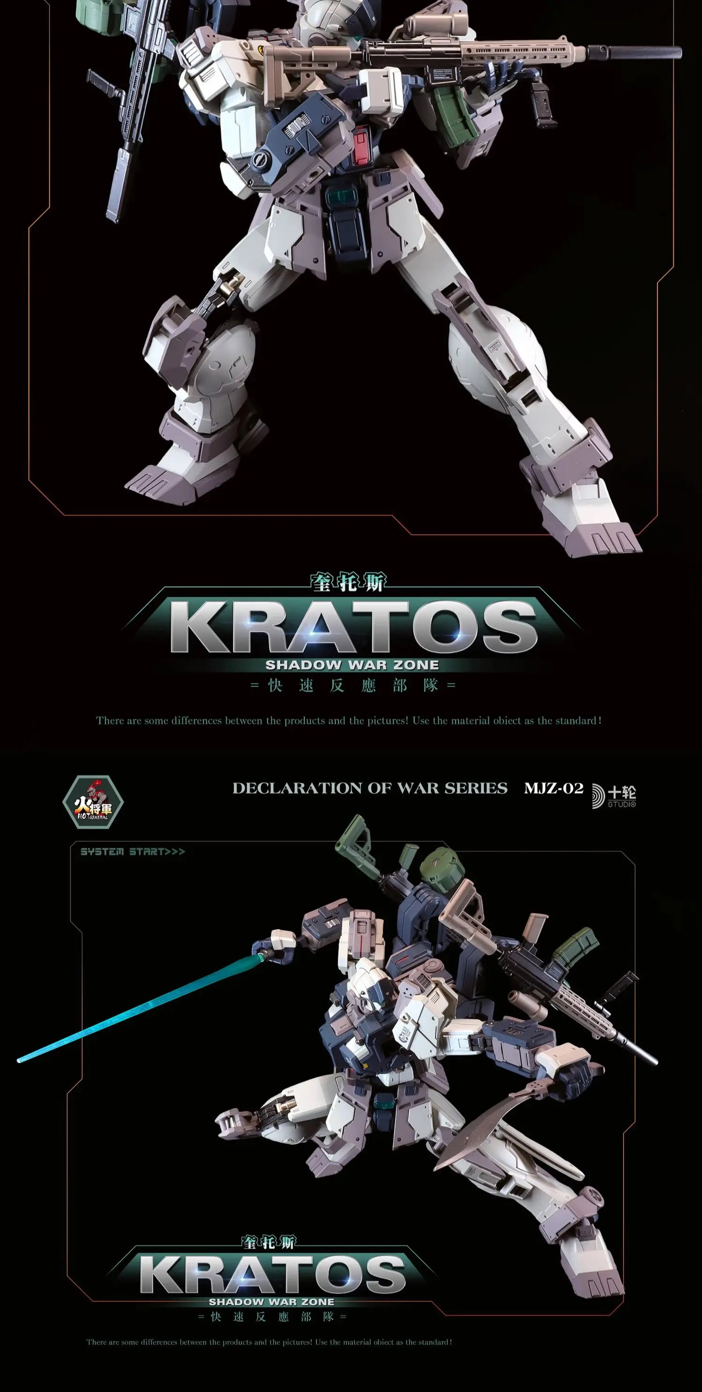 Bandai Fire General Kratos Mecha Model 1/100 ABS