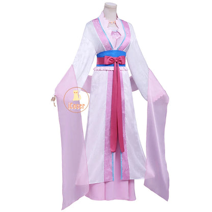 Anime The Apothecary Diaries Lishu Cosplay Costume Dress Hanfu Earrings Headwear Kusuriya No Hitorigoto Halloween Party iCoser