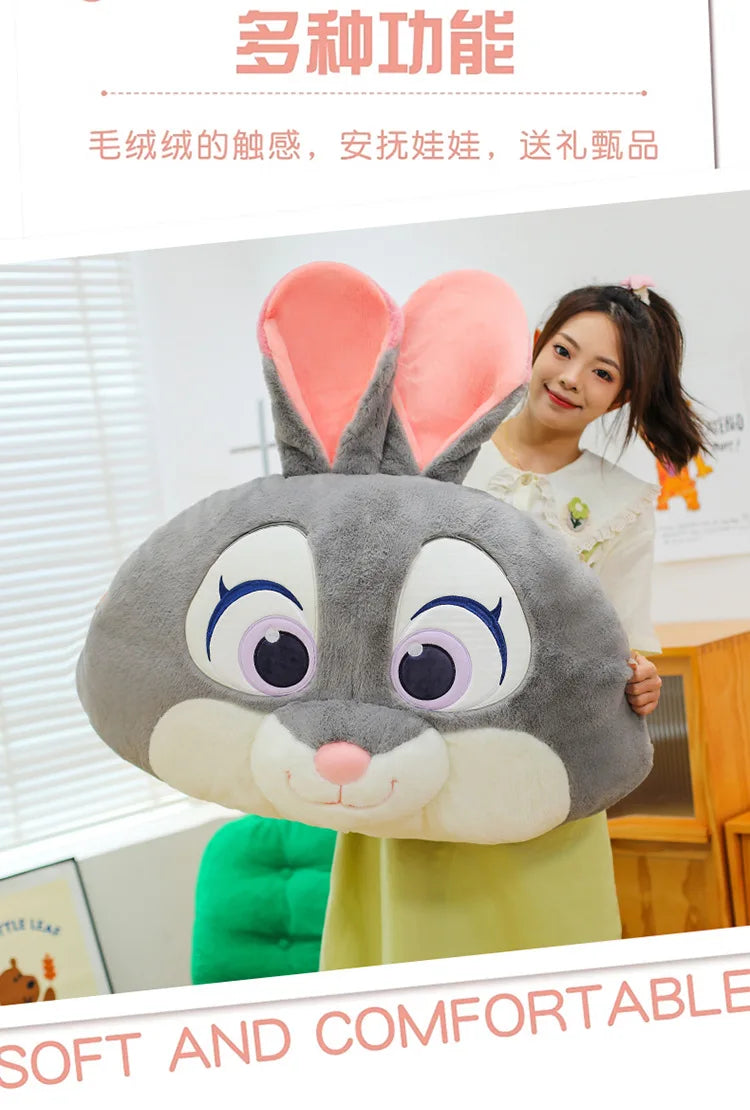90x50cm Big Size Judith Laverne Hopps Anime Plush Stuffed Doll Zoo Tropolis Room Decorated Plushies Children Pillow Holiday Gift