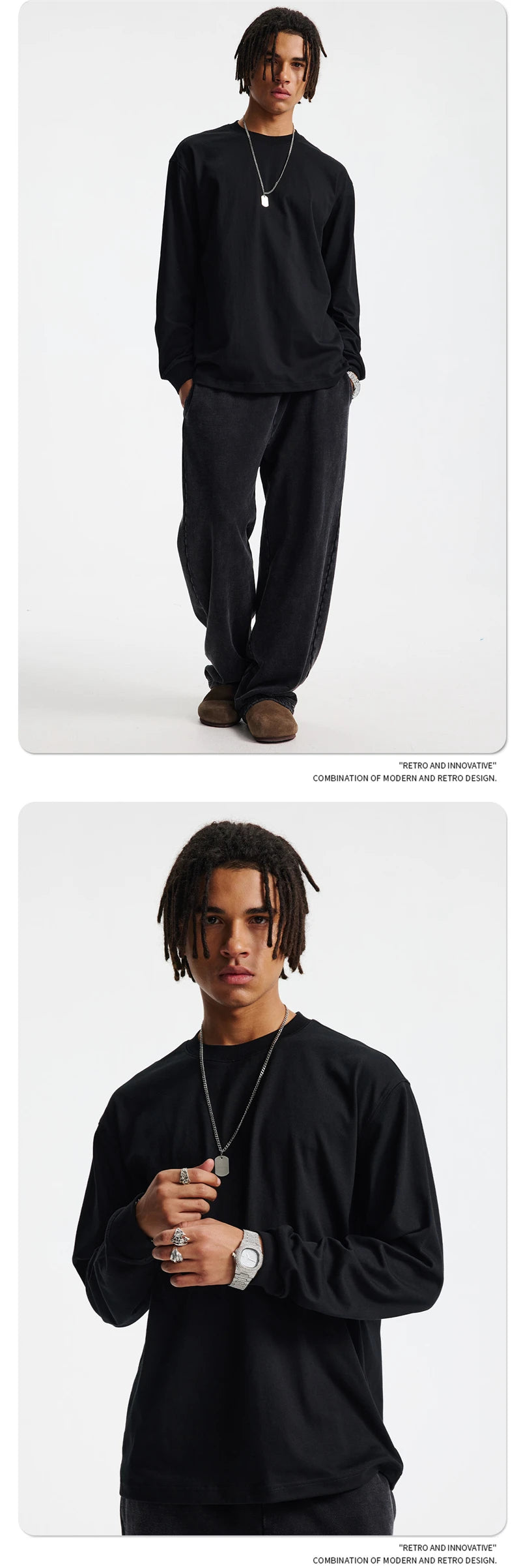 ZODF Trendy Autumn Full Sleeve 245gsm T-Shirts For Men Unisex Loose Solid Quick Dry Antibacterial T Shirt Brand Tees HY1162