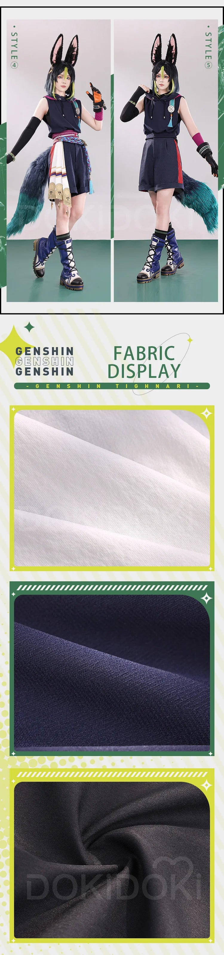 IN STOCK Tighnari Doujin Cosplay Costume Game Genshin Impact DokiDoki-SR Tighnari Cosplay Halloween Casual Wear Tighnari Sumeru