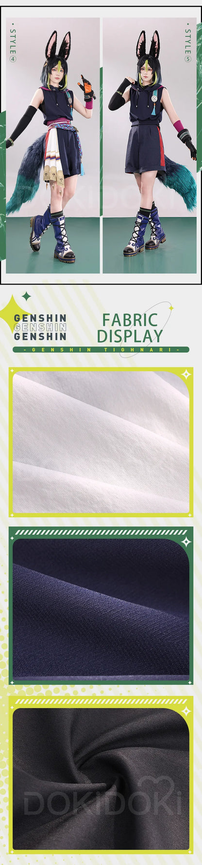 IN STOCK Tighnari Doujin Cosplay Costume Game Genshin Impact DokiDoki-SR Tighnari Cosplay Halloween Casual Wear Tighnari Sumeru