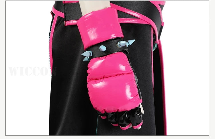SF6 Juri Han Cosplay Costume Set Polyester Women