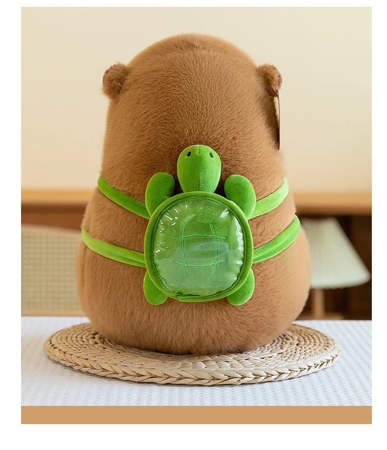 Cute Hat Dolphin Cloth Doll Plush Toy Capibala Backpack Turtle Room Decoration Sofa Cushion Girls Children's Day Gift Cloth Doll