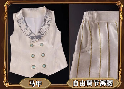 Identity V Prospector Cosplay Costume Norton Campbell Uniform Hat Gambler in The Spotlight Halloween for Women Men Carnival Prop