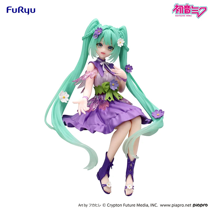 FuRyu Hatsune Miku Flower Fairy Purper Cosmos 14CM PVC Model