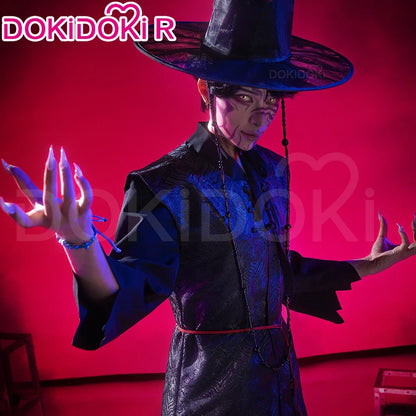 【Last Batch】IN STOCK Jinuu Cosplay Costume 【S-3XL】DokiDoki-R Jinuu Babyy Mysteryy Romancee Men Black Robes Hat Plus Size