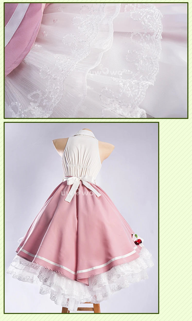 IN STOCK UWOWO Game Arknights Nightmare The Ferry Girl Cosplay Costume Pink Dress Halloween Costume