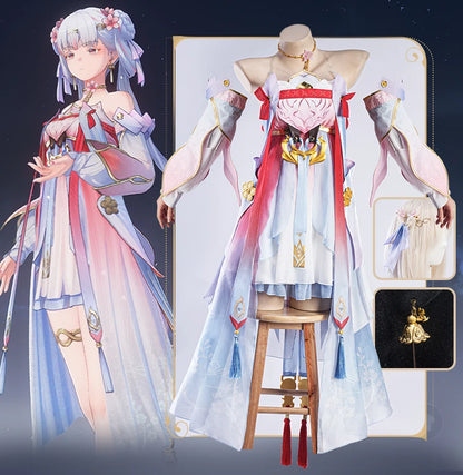 LAST BATCH UWOWO Jinhsi Cosplay Game Wuthering Waves Jinhsi Peach Blossom Cosplay Costume Dress Halloween Costume