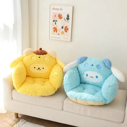 Comfortable Kuromi My Melody Seat Cushion Warm Buttocks Soft Stuffed Anime Cinnamoroll Back Sitting Cushion Chair Non-slip