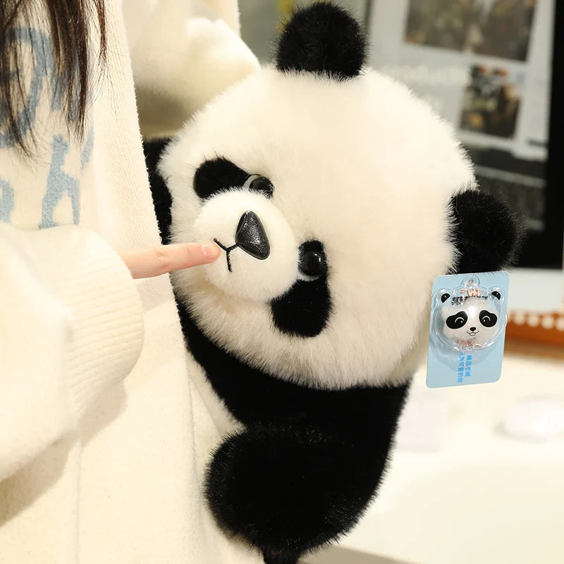 Artificial Fluffy Plush Stuffed Animal Cute White Bear Black White Panda Plushies Kawaii Scarf Decor Polar Bear Toys