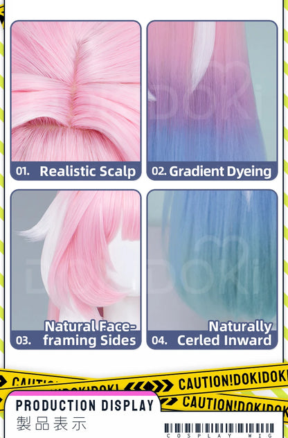 IN STOCK Evernight Cyrene Dan Heng Wig Game Honkai: Star Rail DokiDoki Dan Heng Permansor Terrae Horns Cyrene 120cm Wig