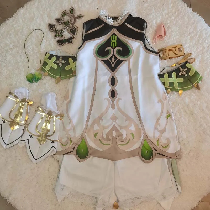 Genshin Impact Nahida Cosplay Costume Set Cotton Polyester