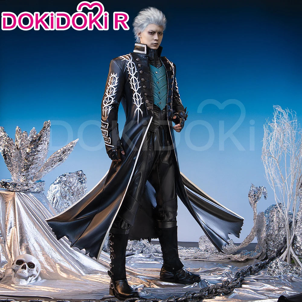 IN STOCK Vergil Cosplay Cotsume Game Cosplay【S-3XL】DokiDoki-R Vergil Nelo Angel Slayer Men Halloween Plus size