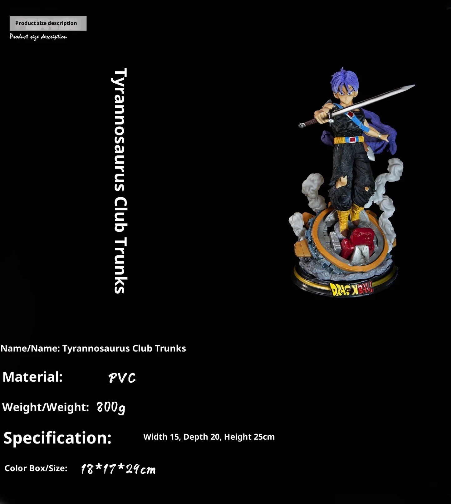 Dragon Ball Z Figures Trunks Gk Action Figure Super Saivcyan P Model Statue Doll Collection Decoration Toys Gift Ornaments