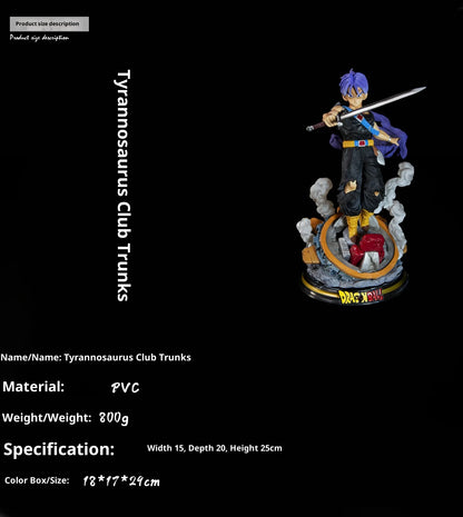 Dragon Ball Z Figures Trunks Gk Action Figure Super Saivcyan P Model Statue Doll Collection Decoration Toys Gift Ornaments