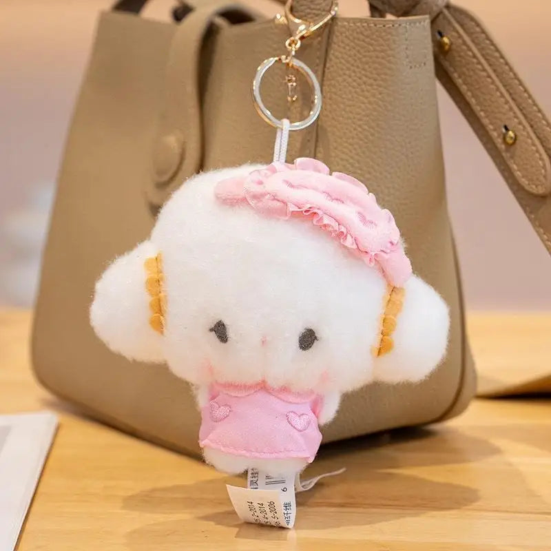 Genuine Sanrio New Kawaii Cute Cogimyun Kogimyun Plush Keychain Stuffed Plush Toy Small Pendant Keyring Birthday Gifts For Girls