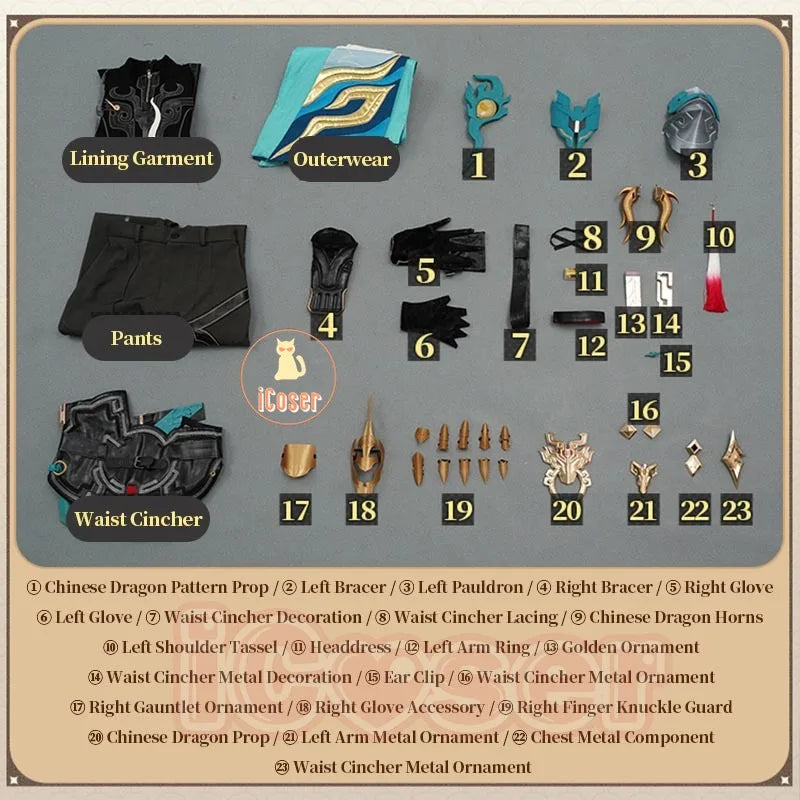 Honkai Star Rail Dan Heng Cosplay Costume Wig Permansor Terrae Uniform New Skin Outfit Headwear Halloween Party for Women Men