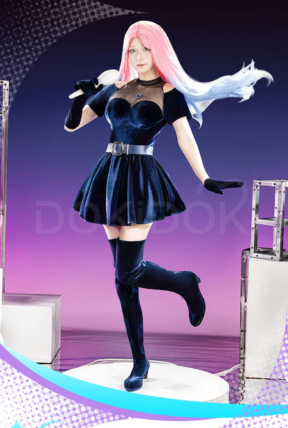 IN STOCK Mizi Cosplay Costume Anime Cosplay【S-3XL】Alien Stage DokiDoki-R Stage Costume Mizi Dress Cosplay Tattoo Plus Size