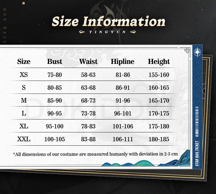 IN STOCK Tingyun Cosplay Game Honkai: Star Rail Cosplay【XS-2XL】DokiDoki-R Women Costume TingYun Shoes Wig Tail Cosplay Plus Size