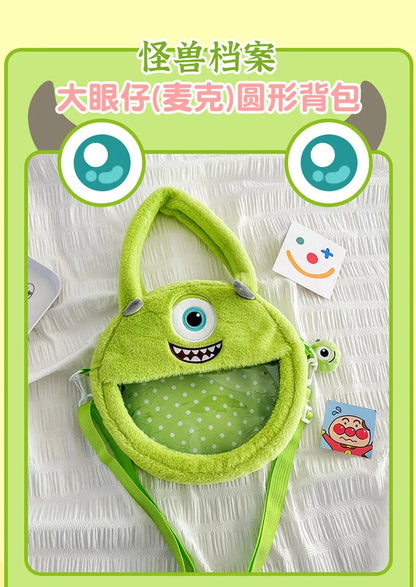 40/60CM Big Size Mike Wazowski Disney Anime Plush Stuffed Doll Kawaii Room Decoration Plushies Pillow Ornaments Holiday Gifts
