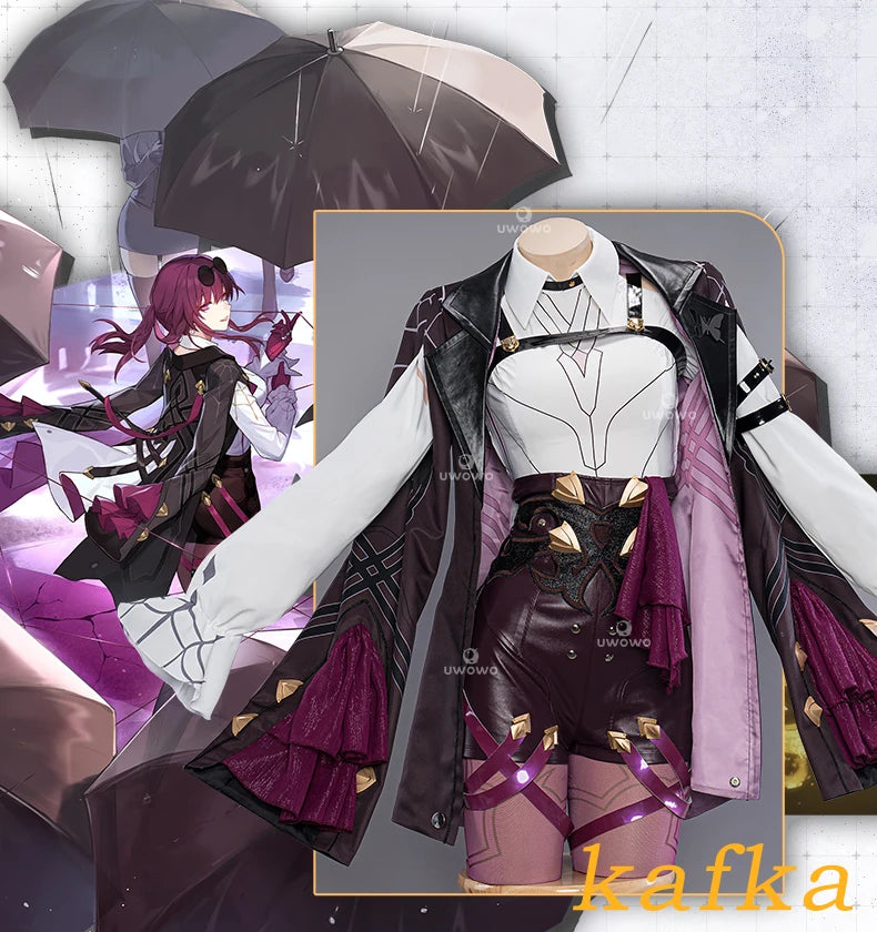 IN STOCK  UWOWO Cosplay Kafka Honkai: Star Rail Kafka Cosplay Costume スターレイル Honkai Impact Cosplay Role Play Outfit