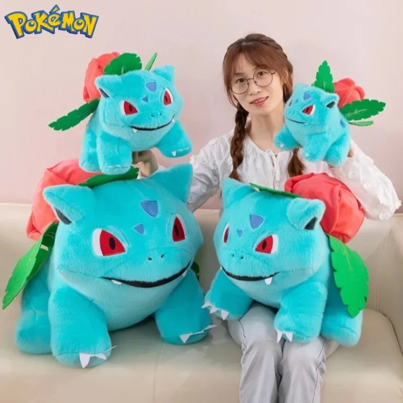 45CM Pokemon Bulbasaur Plushies Cartoon Anime Peluche Kawaii Comfortable Soft Doll Children Cushion Room Decoration Toy Gift