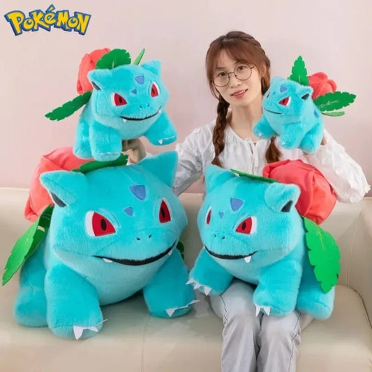 45CM Pokemon Bulbasaur Plushies Cartoon Anime Peluche Kawaii Comfortable Soft Doll Children Cushion Room Decoration Toy Gift