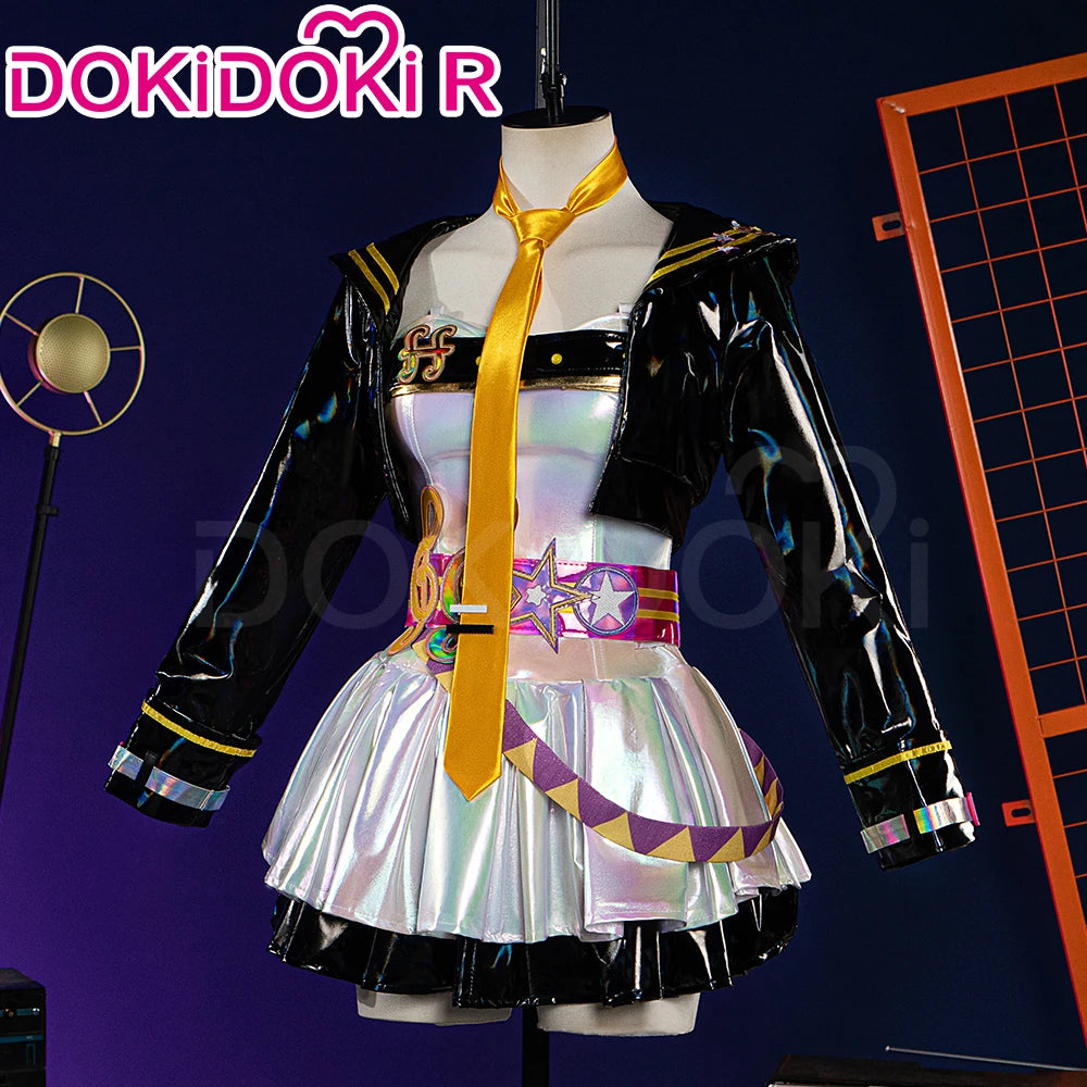 IN STOCK Rinn Lenn Lukaa Cosplay Costume【XS-2XL】DokiDoki-R Women Men Cute Short Dress Costume Muse Dash Rinn Cosplay Plus Size