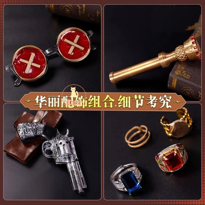 Identity V Prospector Cosplay Costume Norton Campbell Uniform Hat Gambler in The Spotlight Halloween for Women Men Carnival Prop