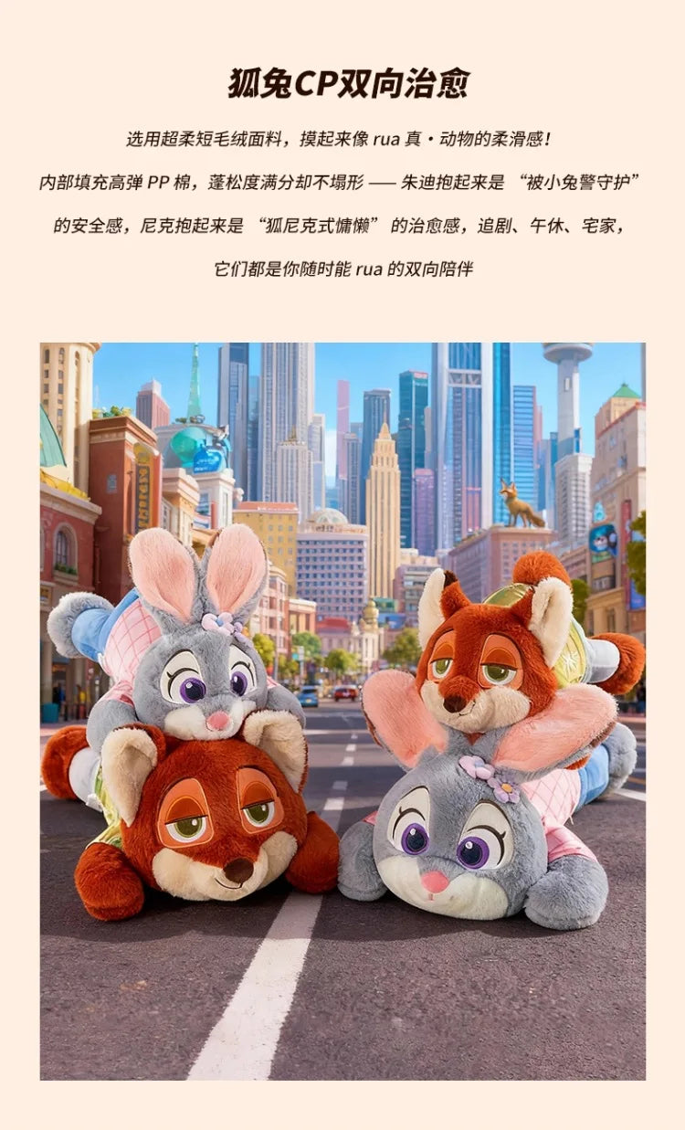 45/60/80cm Big Size Judy Hopps Nick Wilde Anime Plush Stuffed Doll Zootopia Kawaii Peluche Children's Kawaii Pillow Holiday Gift