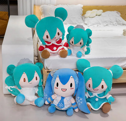 Lovely Hatsune Miku Fufu Plush Toys Preciality Classic Deep Sea Collection SEGA Hatsune Miku Stuffed Doll  Kids Xmas Gifts