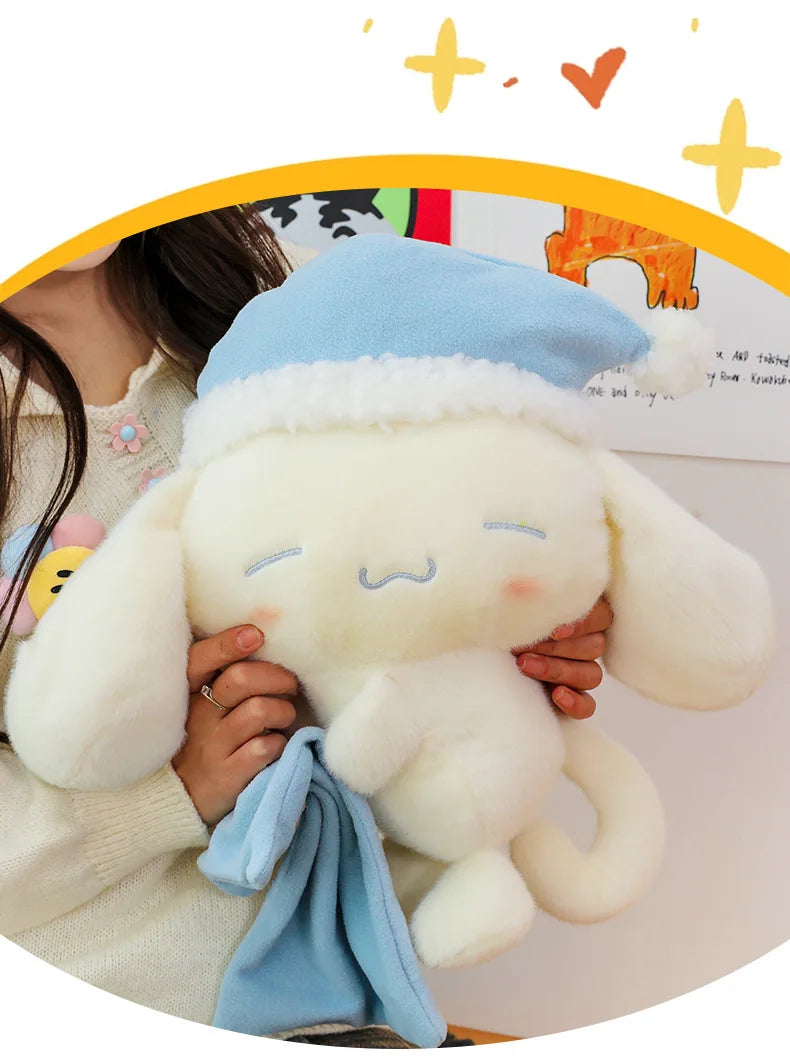 50CM Sanrio Sleeping Cartoon Anime Cinnamoroll Plushies Stuffed Animal Home Decoration Peluche Sleeping Pillow Holiday Gifts