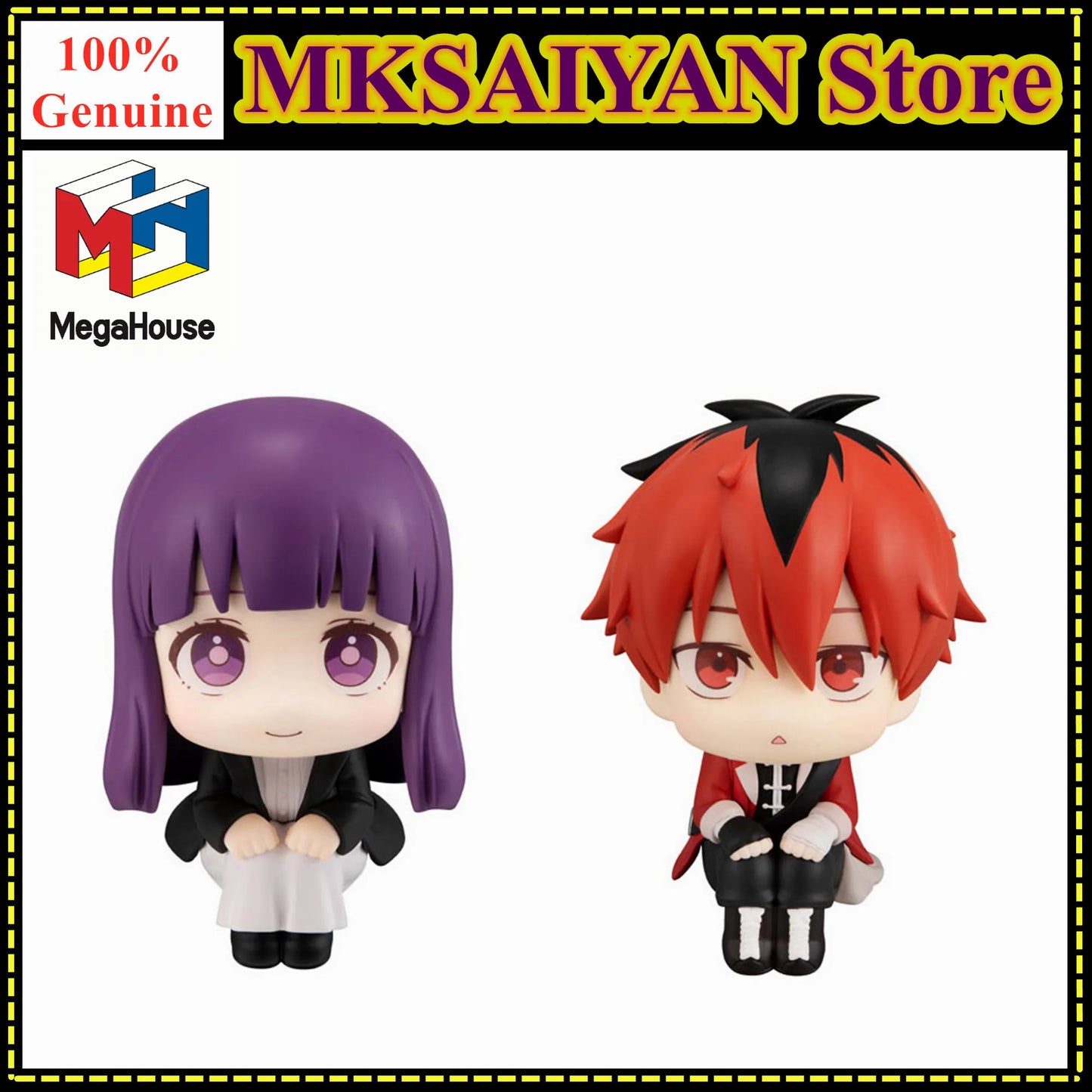 Original MegaHouse Look Up Fern Stark Frieren Beyond Journey's Action Figure Toys  Chibi Q Ver. PVC Model Collection Doll