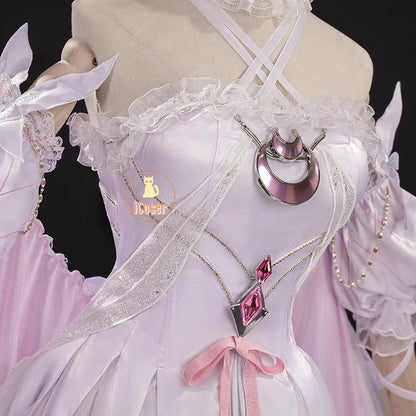 Genshin Impact Columbina Cosplay Costume Wig Dress FES 2026 Skin The Damselette Eleven Fatui Harbingers Halloween for Women Girl