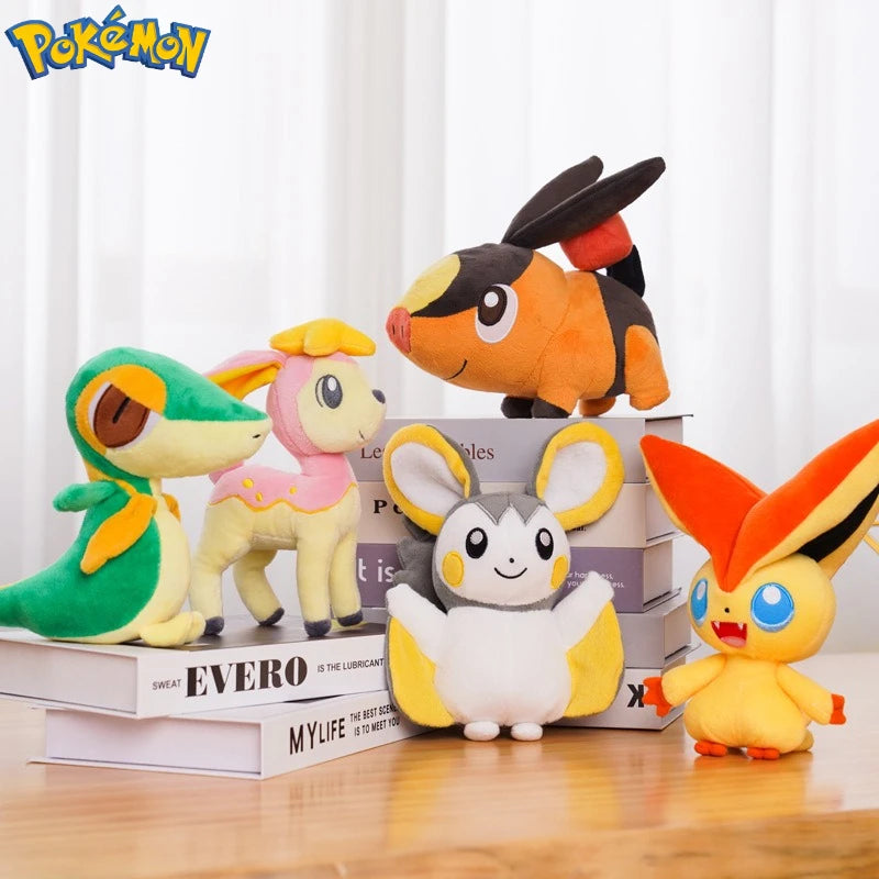 20CM Pokemon Pikachu Plushies Emolga Peluche Oshawott Cartoon Anime Peluche Ornament Comfortable Soft Doll Children Toy Gift